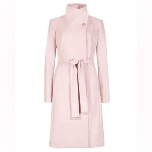 Ted Baker Wool Wrap Coat S/M Light Pink